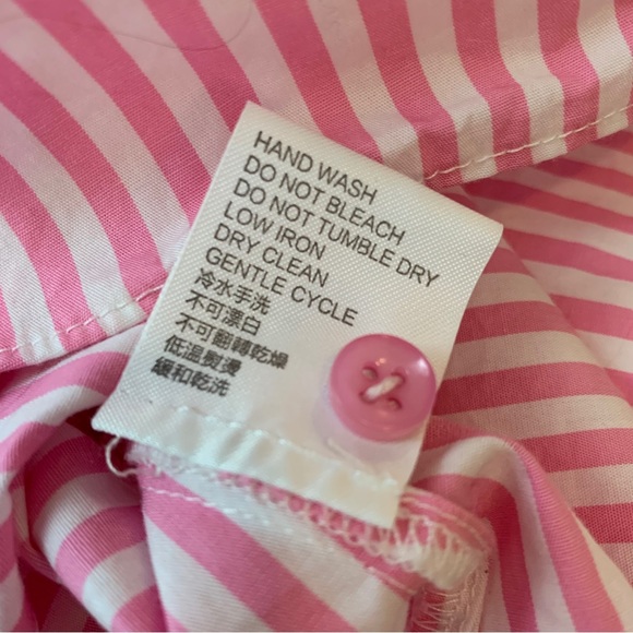 ✨5 FOR $25✨ YS Milano pink white stripe button down shirt - Picture 8 of 8